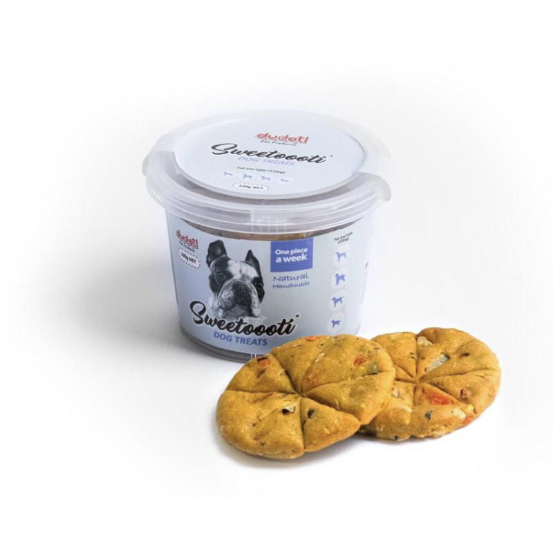 تشویقی سگ دودوتی مدل Dog Biscuits بیسکویتی وزن 100 گرم