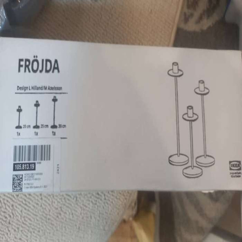 شمعدان ایکیا مدل FRÖJDA مجموعه 3 عددی