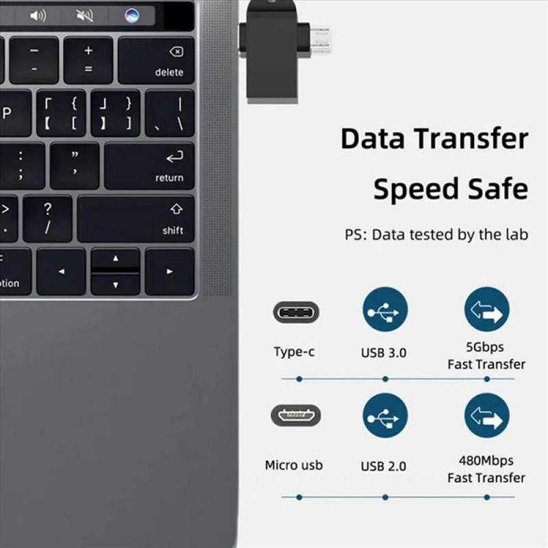 مبدل OTG به USB-C و microUSB مدل On The Go