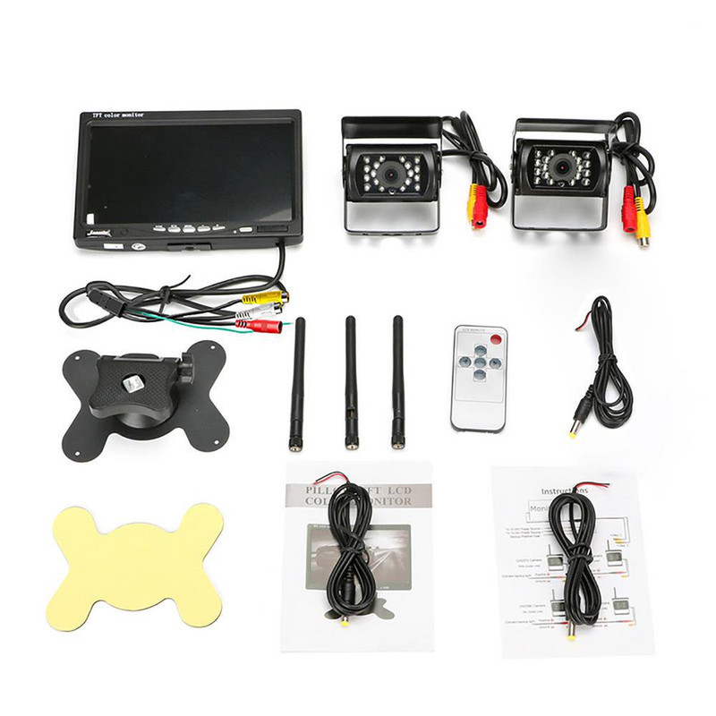 مانیتور و دوربین دنده عقب خودرو مدل K0082A2-DC12-24V
