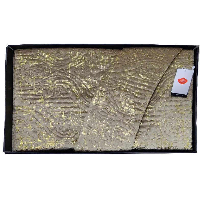 سرویس روتختی دو نفره 3 تکه کاتن باکس مدل Smart Yatak Ortusu Brillante Kahve C.K