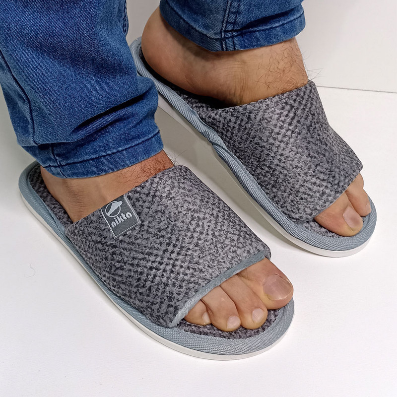دمپایی حوله ای نیکتا مدل جلو باز 31-10000 کد 1585-GY