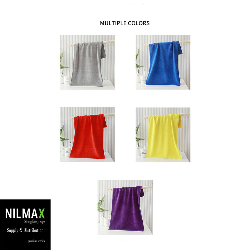 دستمال نظافت خانه و آشپزخانه میکروفایبر، حوله‌ای نیلمکس مدل  NILMAX H005  بسته 3 عددی