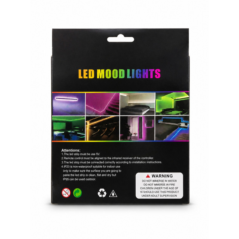 ریسه ال ای دی مدل فول کالر هوشمند بلوتوثی کد RGB IC usb 5v طول 5 متر