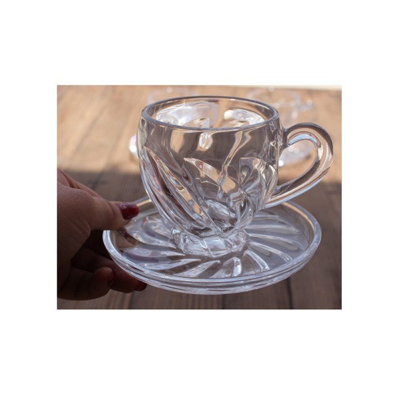 ست فنجان و نعلبکی 12 پارچه مدل Z007FDBH12T