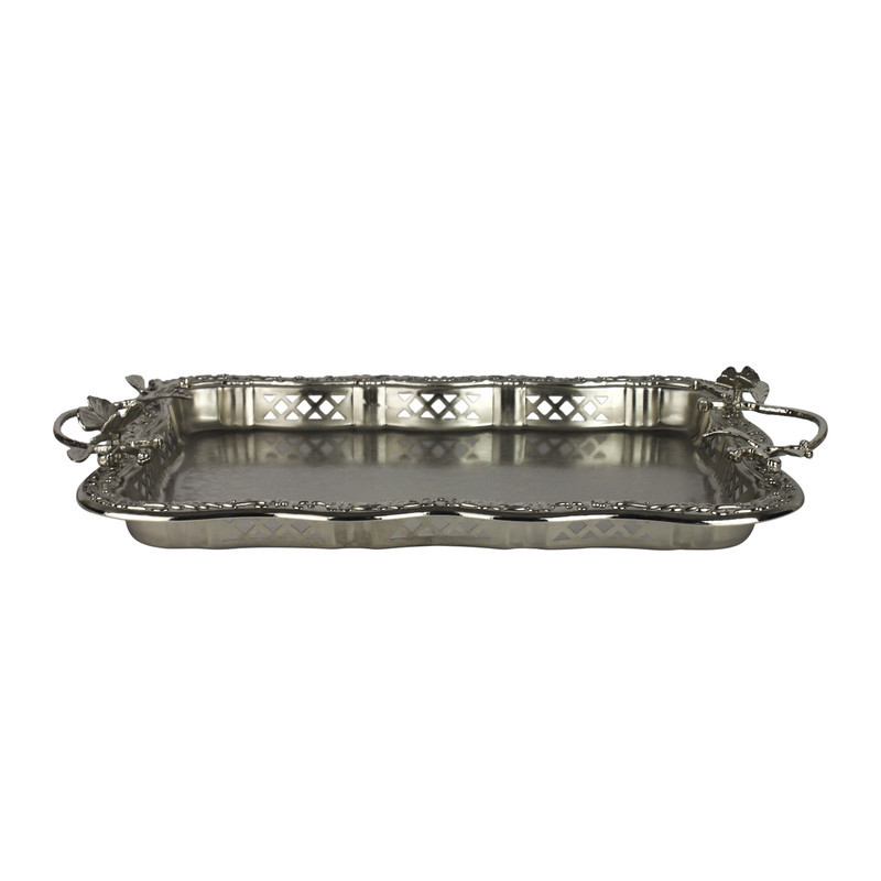 سینی دسته دار سالینو مدل پروانه کد 6021 سایز 36x29 سانتی متر