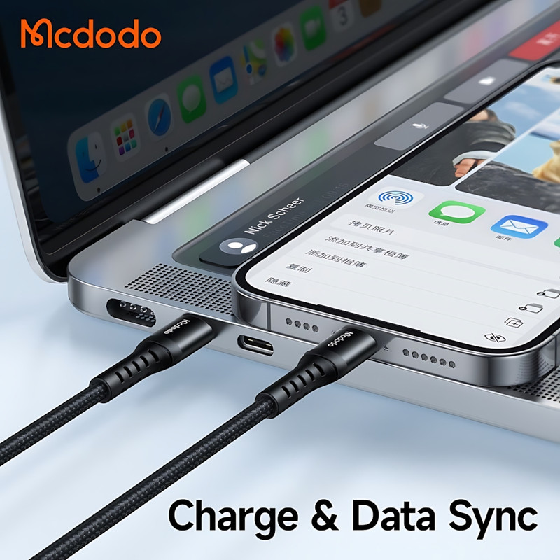 کابل تبدیل USB-C به لایتنینگ مک دودو مدل CA-563 طول 0.2 متر