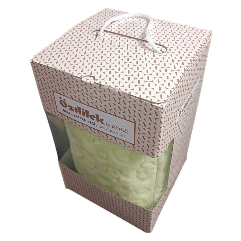 پتو کودک و نوزاد ازدیلک مدل Embos Yesil سایز 120×100 سانتی متر