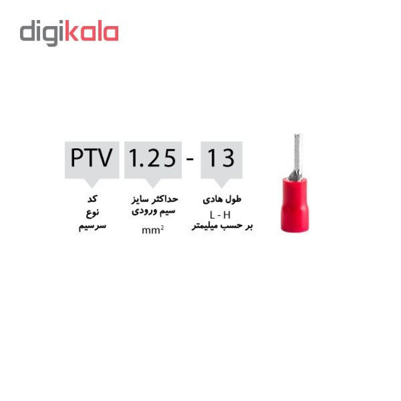 سرسیم مدل PTV 1.25 بسته 25 عددی