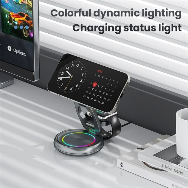 شارژر رومیزی 15وات مدل   LFX-208 3in1 Wireless charger