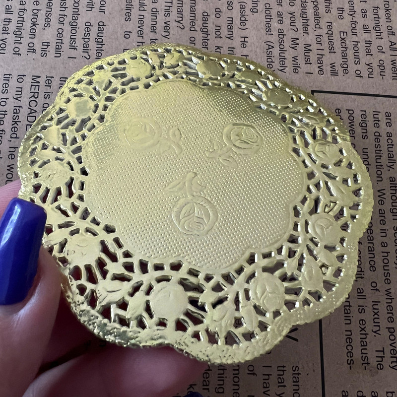 کاغذ شیرینی پزی مدل گیپور کد GOLD مجموعه 50 عددی