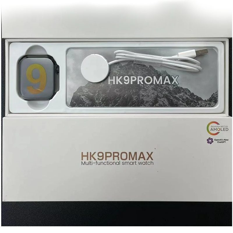 ساعت هوشمند ۴۶ میلیمتری مدل HK9 PROMAX با بند سیلیکونی و پارچه ای