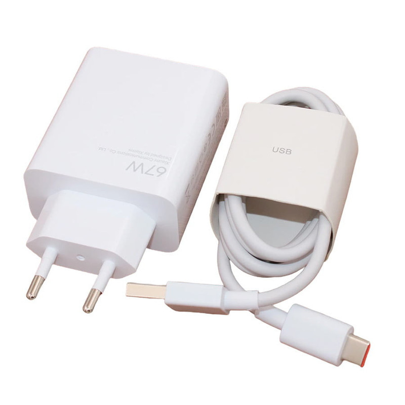 شارژر دیواری 67 وات مدل power adapter به همراه کابل تبدیل usb_c