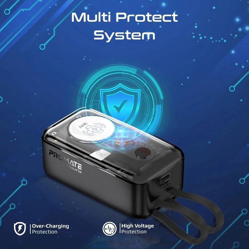 پاوربانک پرومیت مدل MAVRIX ظرفیت 10000 میلی آمپر ساعت