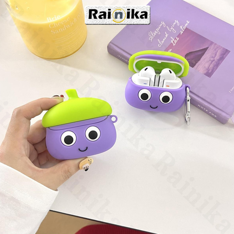 کاور رینیکا مدل Galaxy 3Pro Eggplant مناسب برای کیس هدفون سامسونگ Galaxy Buds 3  Buds 3 Pro (2024)  Buds 3 Fe (2025)