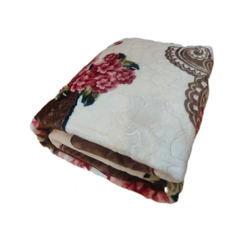 پتو گلبافت مدل گل برجسته کد 669 سایز 240x220 سانتی متر