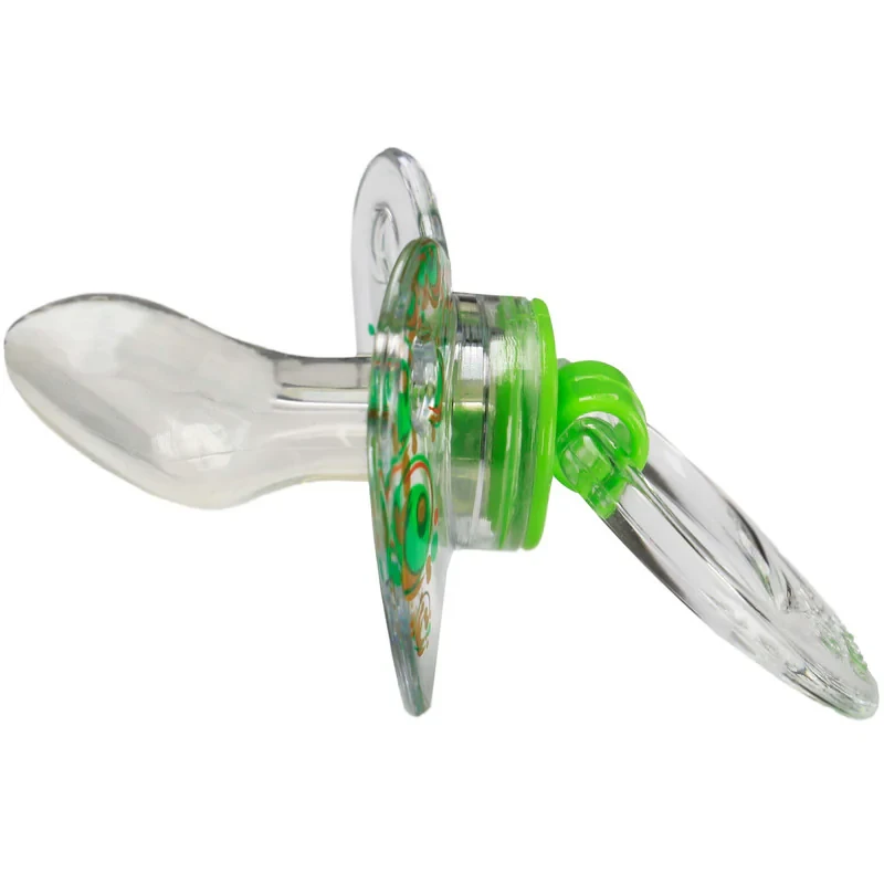 پستانک ارتودنسی وی کر مدل دسته دار شفاف چاپدار happy سایز 0-6 ماه کد P115