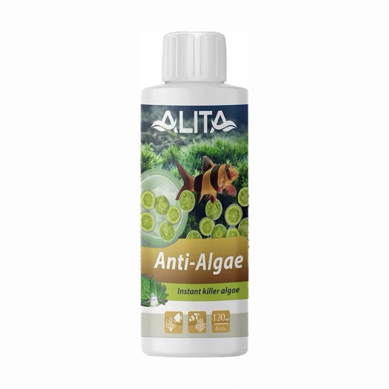 محلول ضدجلبک آکواریوم آلیتا مدل Anti Algae حجم 120 میلی‌لیتر