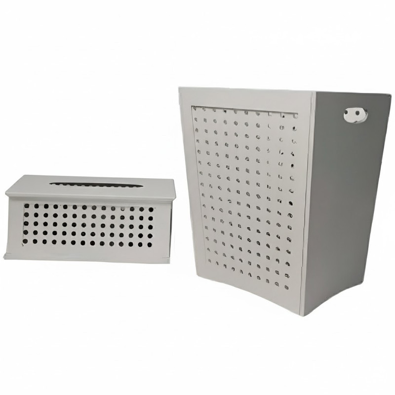 ست سطل و جای دستمال کاغذی مدل HSIRI1C