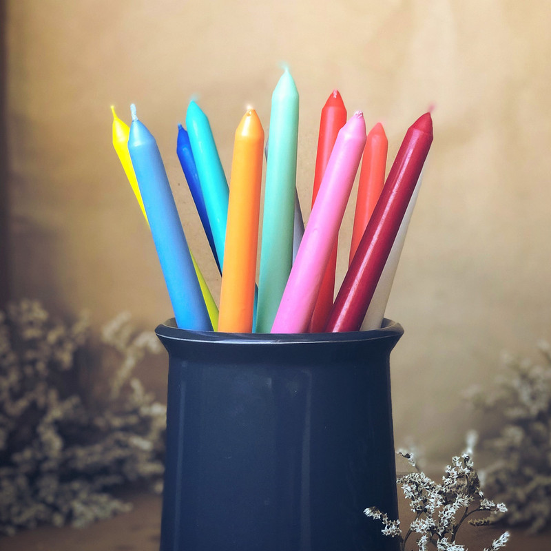 شمع قلمی آلفا کد 30 دوازده بسته 12 عددی