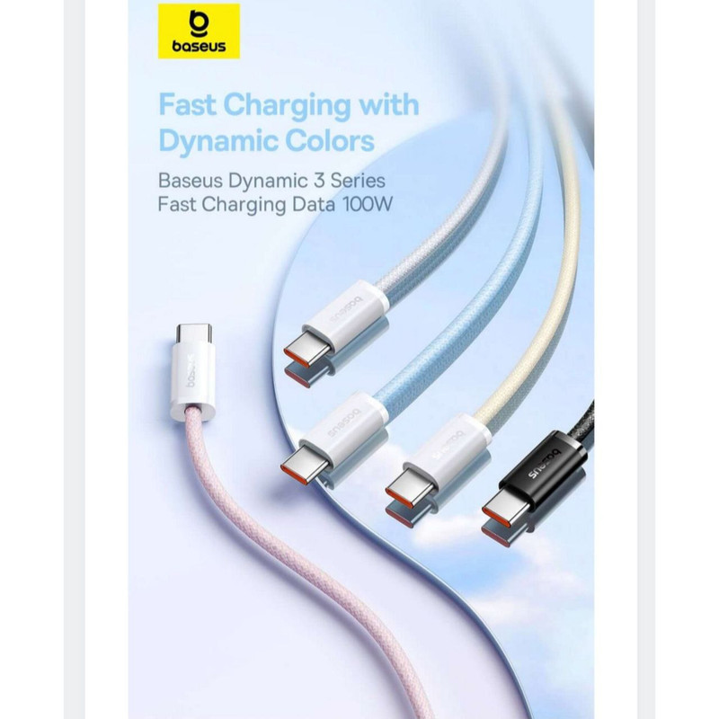 کابل USB-C  بیسوس مدل Dynamic 3 Series 100W طول 1 متر