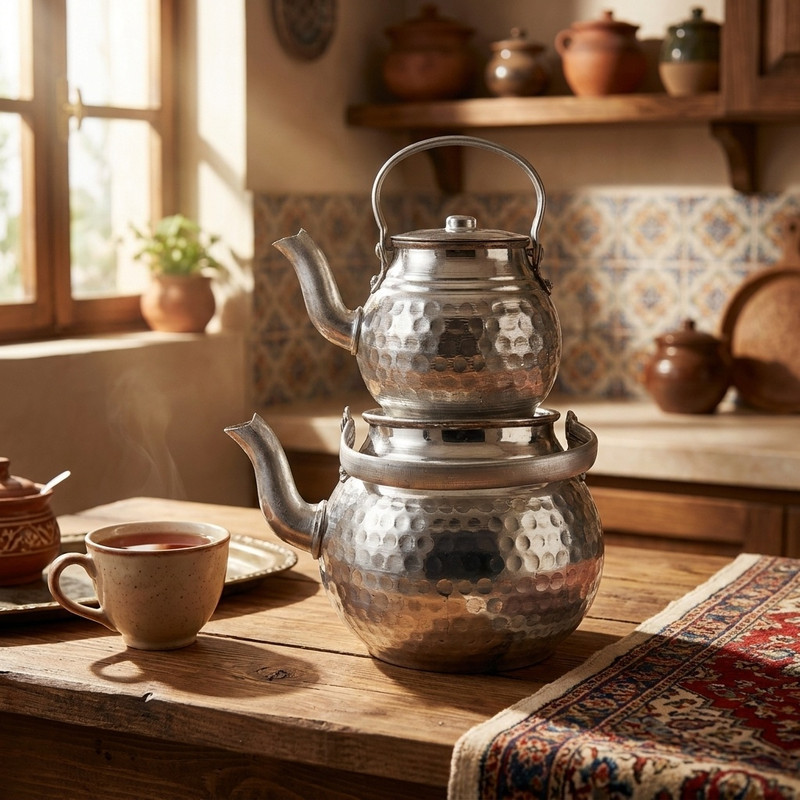 ست کتری و قوری مدل چکشی
