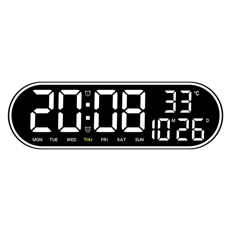 ساعت دیواری دیجیتال مدل ریموت کنترل دار کدGH8021
