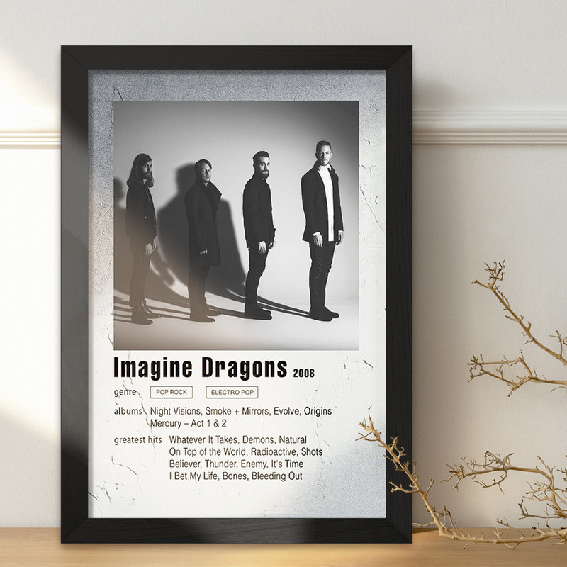 تابلو خندالو مدل ایمجین درگنز (Imagine Dragons)   کد F11237