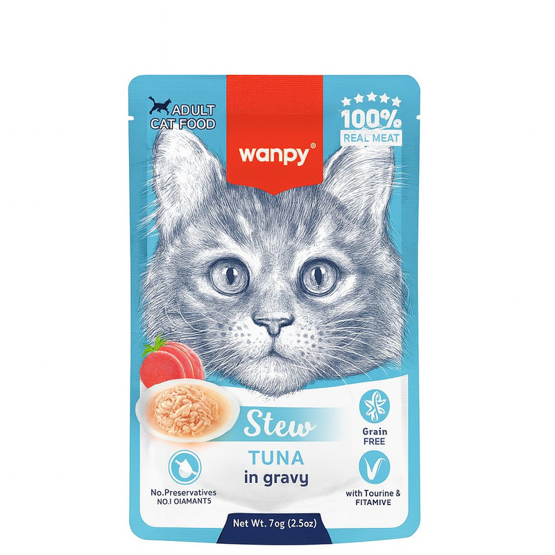 پوچ گربه ونپی مدل Stew Tuna وزن 70 گرم
