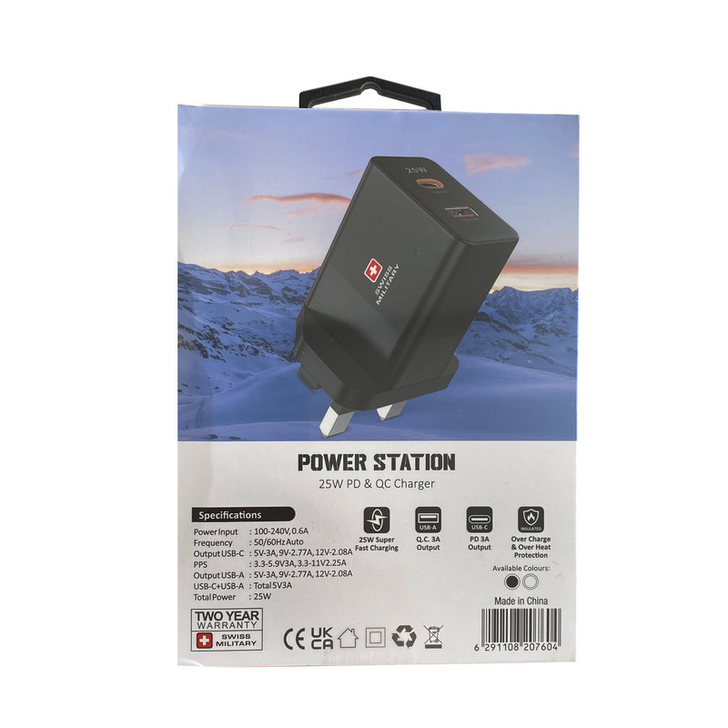 آداپتور شارژر 25 وات سوییس میلیتری مدل Power Station 25W