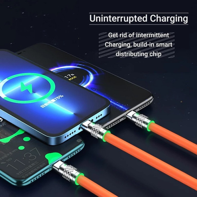 کابل تبدیل USB به micro USBلایتنینگUSB-C مدل A012025 طول 1.2 متر