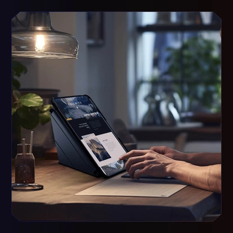 کیف کلاسوری نیلکین مدل Bumper Pro Leather Multi-Angle Folding مناسب برای تبلت اپل iPad Pro 11 2025  Pro 11 2024