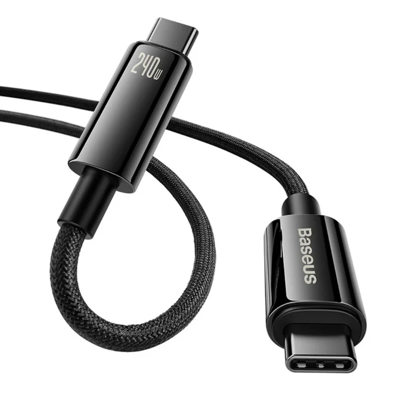 کابل تبدیل USB-C باسئوس مدل (TUNGSTEN GOLD (240W طول 3 متر