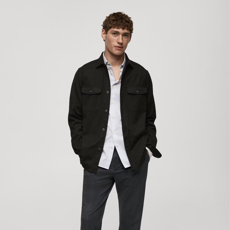 پیراهن مردانه آستین بلند مانگو مدل REGULAR FIT FLANNEL