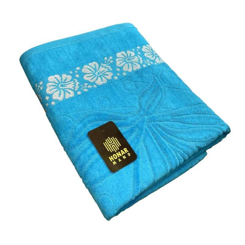 حوله حمام هنرمند طرح گل سایز 150×100 سانتی متر