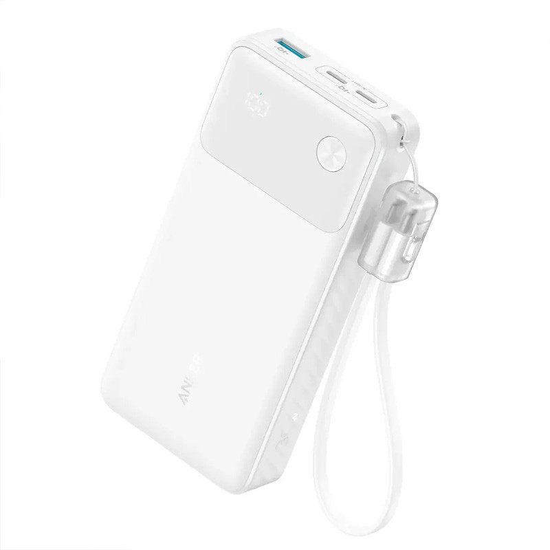 پاوربانک 30 وات انکر مدل A1384 ظرفیت 20000 میلی آمپر ساعت به همراه کابل USB-C