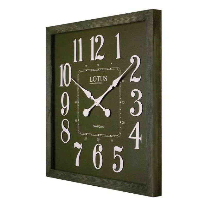 ساعت دیواری عقربه‌ای با نشانگر عددی لوتوس مدل WD-2533-GREEN
