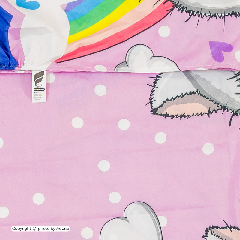 ملحفه کودک میکروفایبر آدنو مدل  Little cat کد MC05 سایز 100x150 سانتی متر