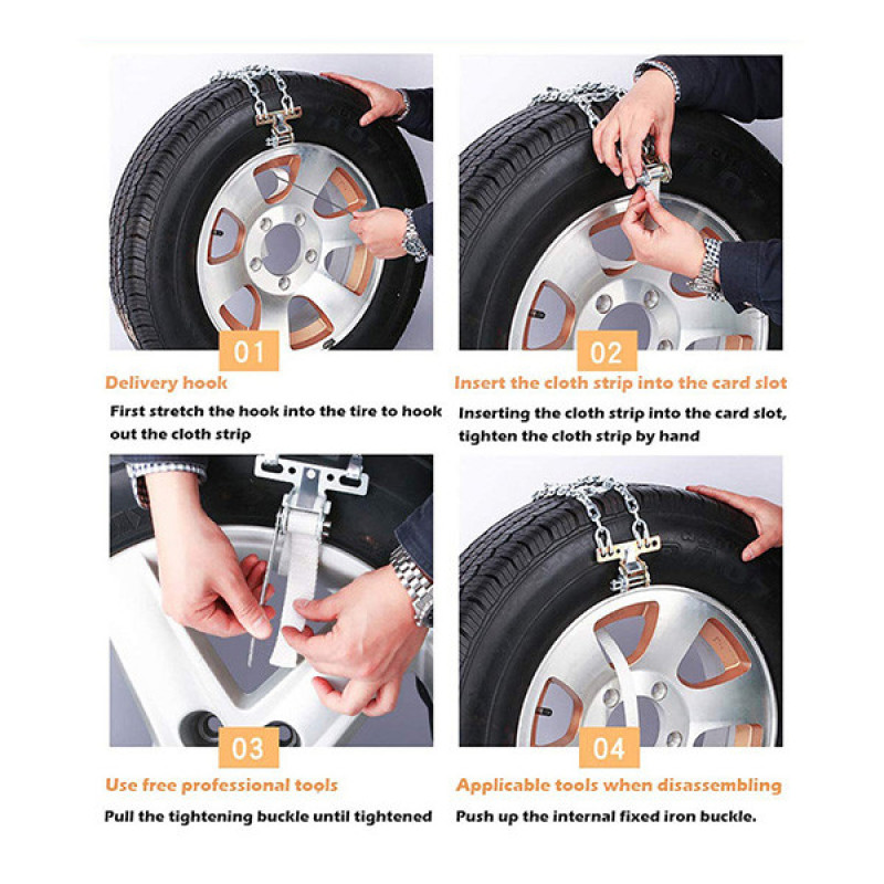 زنجیر چرخ تسمه ای مدل LUX CAR مناسب برای تارا بسته 6 عددی