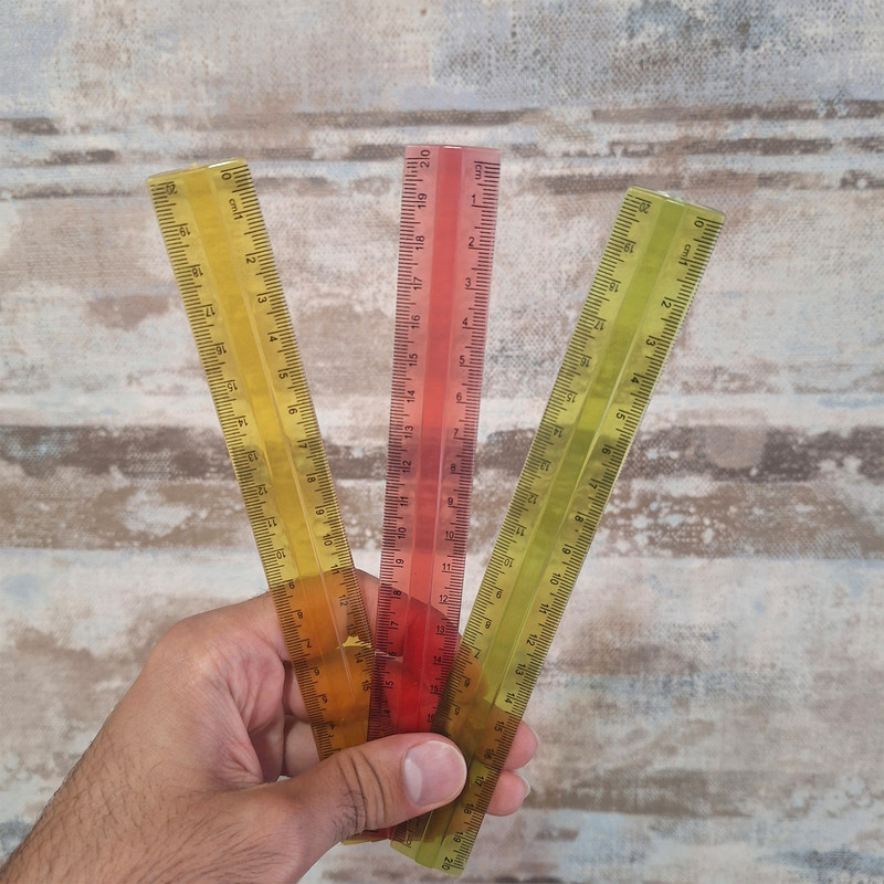 خط کش 20 سانتی متری مدل انعطاف پذیر بسته 6 عددی