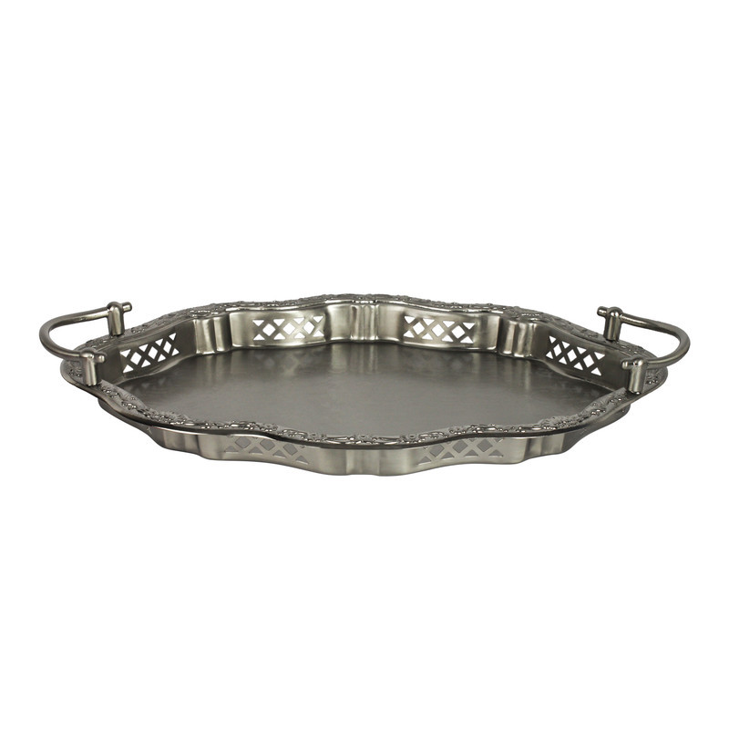 سینی دسته دار سالینو مدل ارکیده  کد 6023 سایز 45x30 سانتی متر