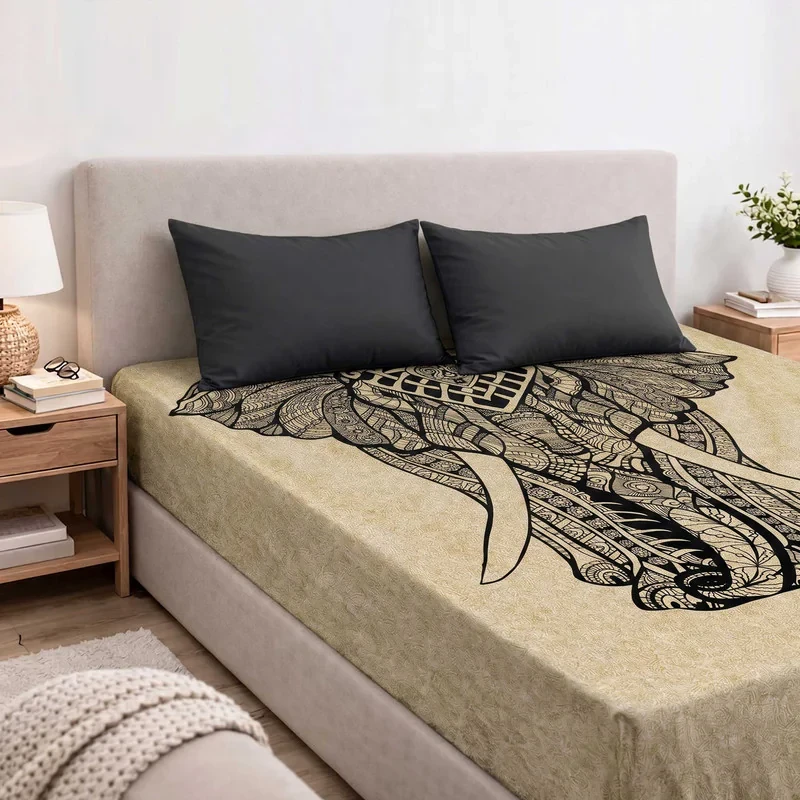 روتختی دو نفره مدل سنتی هندی کد 501 سایز 220x200 سانتی‌متر