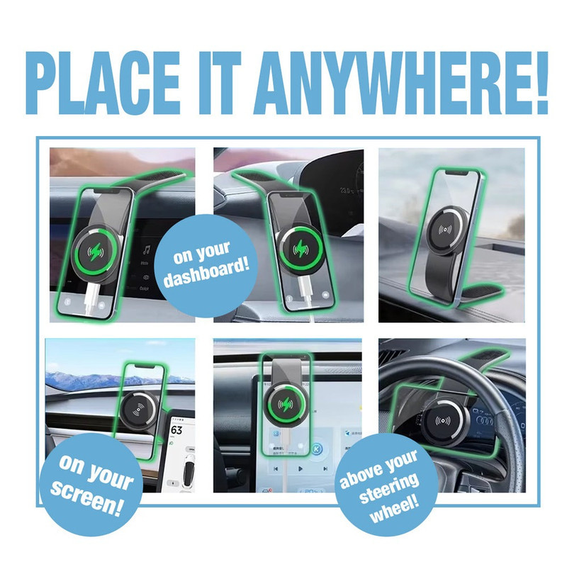 پایه نگهدارنده و شارژر بی سیم گوشی موبایل مدل MAGNETIC CHARGING