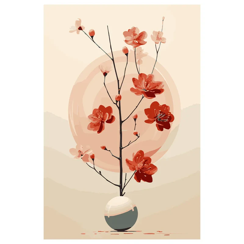 فرش پارچه‌ای مدل فرشینه طرح شکوفه مینیمال کد AR3059762