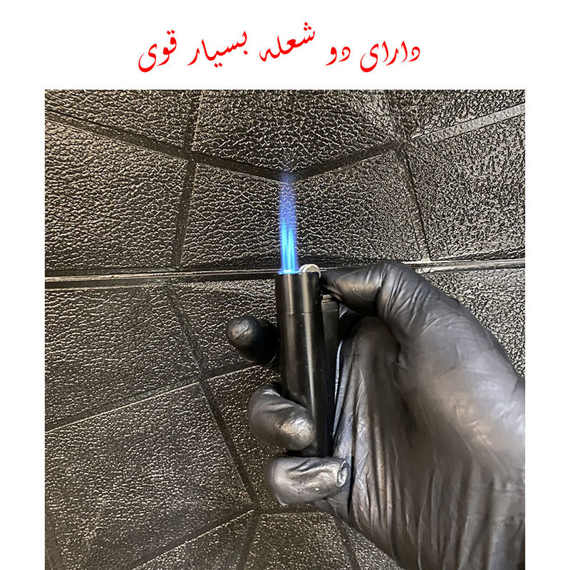 فندک مدل هوابرش طرح دو شعله