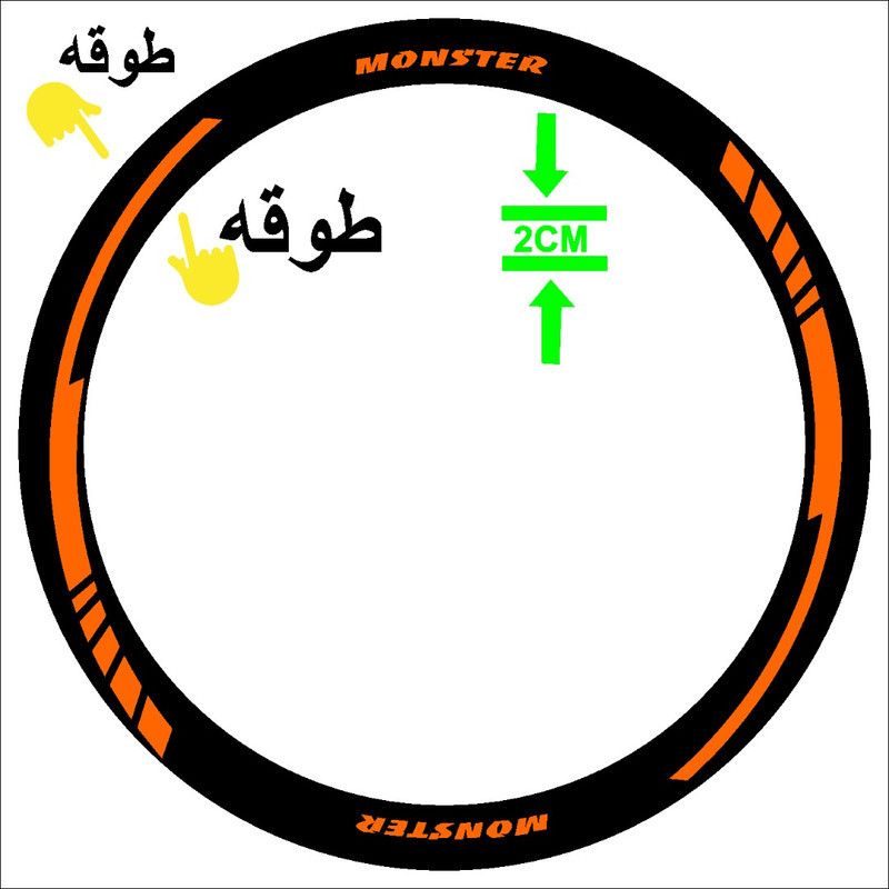 برچسب رینگ موتور سیکلت کد 17 مجموعه 16 عددی