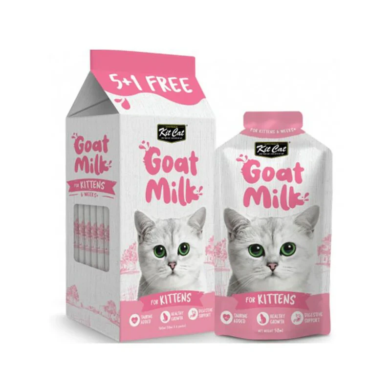 شیر بچه گربه کیت کت مدل Kitten Goat Milk طعم شیر بز بسته 6 عددی