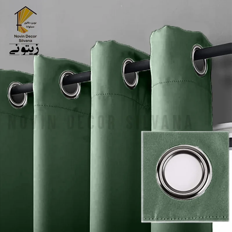 پرده پانچ نوین دکور سیلوانا مدل کتان سایز 200 × 280 سانتی‌متر