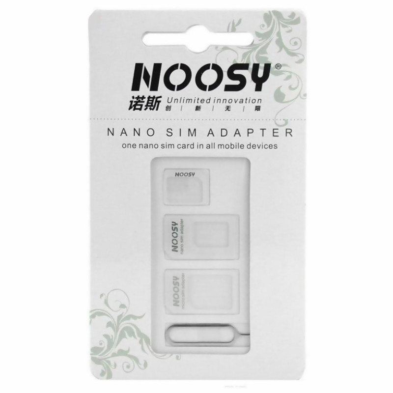 تبدیل سیم کارت های نانو و میکرو به استاندارد نوسی مدل NANOSIMADAPTER مجموعه 4 عددی