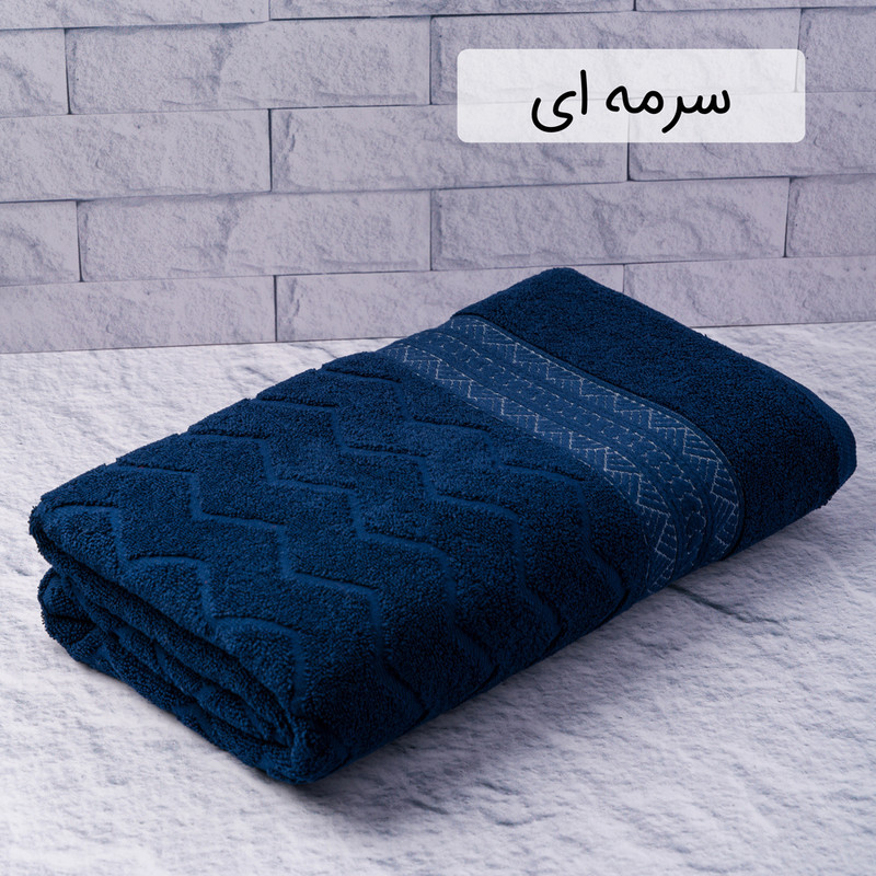 حوله حمام هیرو طرح البروس سایز 100×160 سانتی متر